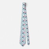 Cravate Baleines En Bleu Rose Marine (Devant)