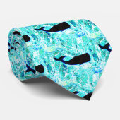 Cravate baleines sous-marines bleu Thunder_Cove (Roulé)