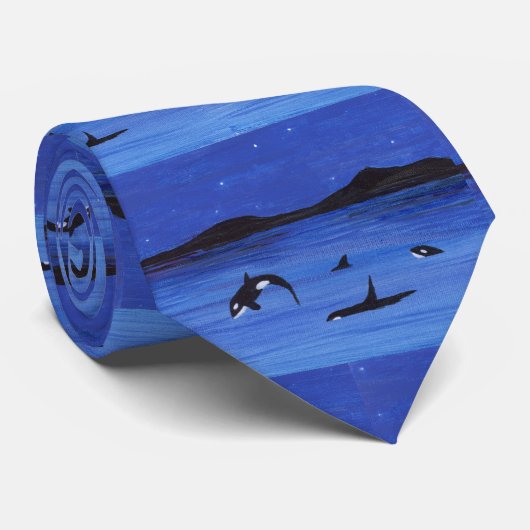 Cravate Baleines tueuses (Roulé)