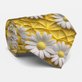 Cravate Balises 3d blanc et jaune (Roulé)