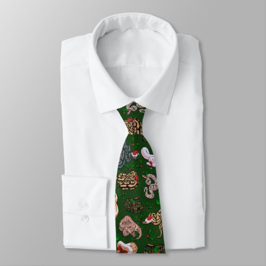 Cravate Ball Python Morph Holiday Green (Attaché)