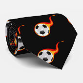 Cravate balle de football flamboyante (Roulé)