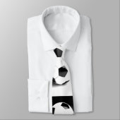 Cravate Balle de football noir blanc (Attaché)
