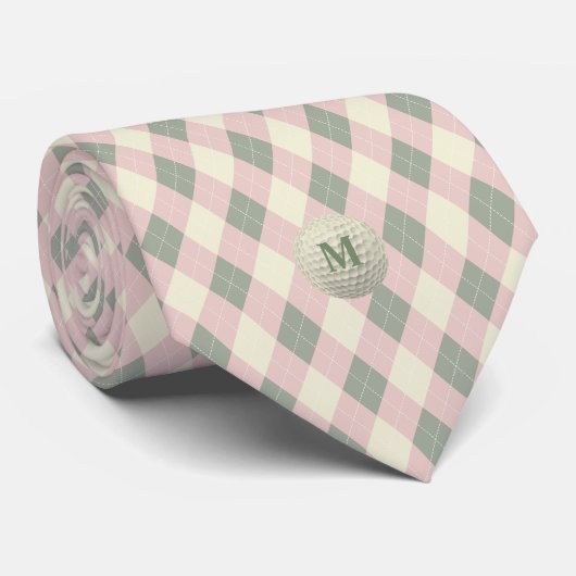 Cravate Balle de golf Monogram Jacquard rétros (Roulé)