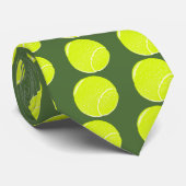 Cravate balle de tennis jaune (Roulé)
