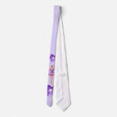 Cravate Ballerine dans pourpre et blanc (Dos)
