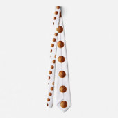 Cravate Balles de basket orange sur fond orange, (Dos)