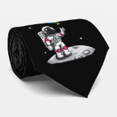 Cravate Ballon d'astronaute autiste Espace Sensibilisation (Roulé)