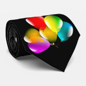 Cravate Ballons colorés - Bonne fête (Roulé)