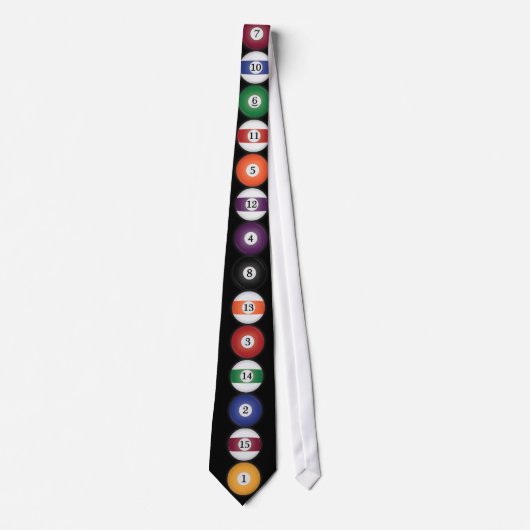 Cravate Ballons de billard/piscine: Billiards : Necktie /  (Devant)