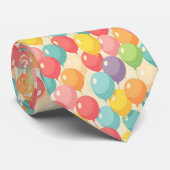 Cravate Ballons de fête de différentes couleurs (Roulé)
