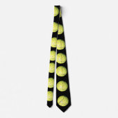 Cravate Ballons De Golf Jaune Sur Noir, (Dos)