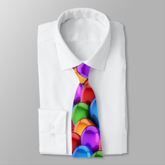 Cravate Ballons multicolores (Attaché)