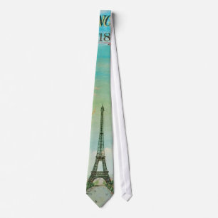 Cravate Ballons vintages de PixDezines/Eiffel/Paris