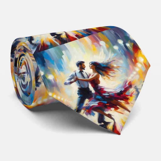 Cravate Ballroom Dancing Couples Danse Musique Band (Roulé)