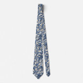 Cravate Bamboo Jungle Hawaiian Stripe -Navy (Devant)