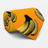 Cravate Banane jaune or, Motif (Roulé)