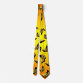 Cravate Banane jaune or, Motif (Dos)