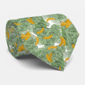 Cravate Banane tropicale moderne Motif vert (Roulé)