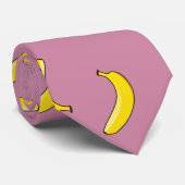 Cravate Bananes roses (Roulé)