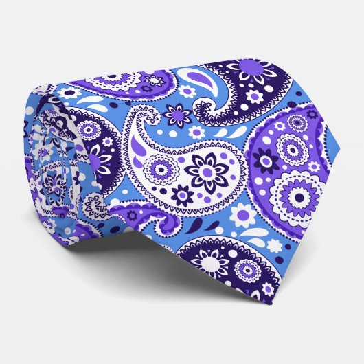 Cravate Bandana Bandana Bleu Paisley Rodéo Fancy Hodown (Roulé)