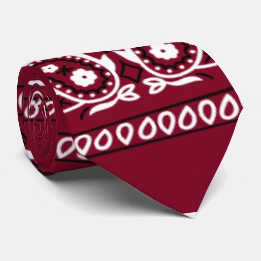 Cravate Bandana Burgundy (Roulé)