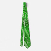 Cravate Bandanna chic verte de Paisley de hippie de Boho (Dos)