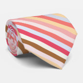 Cravate Bande de bonbons à la diagonale moderne (Roulé)