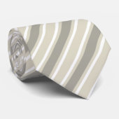 Cravate Bande de bonbons beige (Roulé)