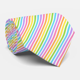 Cravate Bande de bonbons colorée