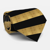 Cravate bande de croix noire (Roulé)