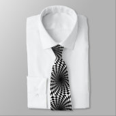 Cravate Bande D'Esprit Noir Et Blanc (Attaché)