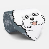 Cravate Bande dessinée Bichon Frise (Roulé)