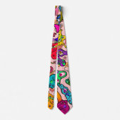 Cravate Bande dessinée biologique de griffonnage de (Dos)