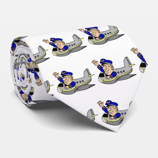 Cravate Bande dessinée d'avion (Roulé)
