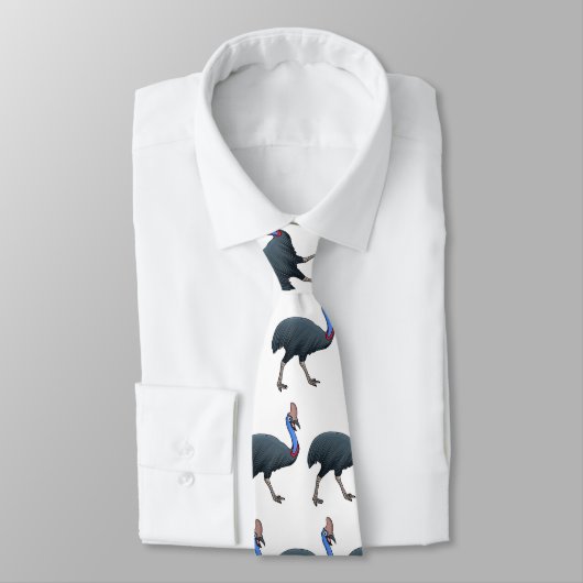 Cravate Bande dessinée d'oiseau joyeux (Attaché)