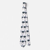 Cravate Bande dessinée d'oiseau joyeux (Devant)