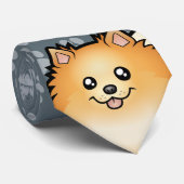 Cravate Bande dessinée Pomeranian (Roulé)