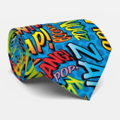 Cravate Bande dessinée Pop Art Sounds Superhero (Roulé)