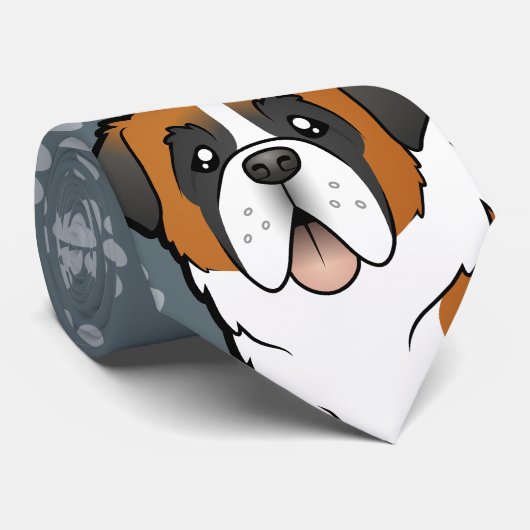 Cravate Bande dessinée St Bernard (Roulé)