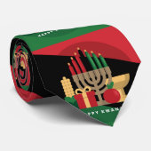 Cravate bande diagonale Happy Kwanzaa (Roulé)