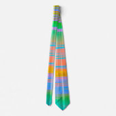 Cravate Bande Plaid Colorée (Dos)