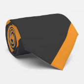 Cravate Bande régimentaire orange et noire (Roulé)