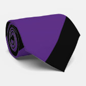 Cravate Bande régimentaire violette et noire (Roulé)