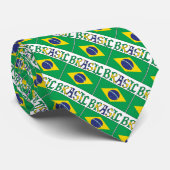 Cravate Bandeira do Brasil e Brasil Come o Nome (Roulé)