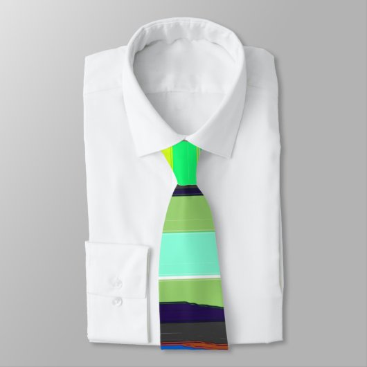 Cravate bandes Abstraites colorées (Attaché)