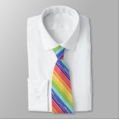 Cravate Bandes arc-en-ciel inondées (Attaché)