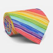 Cravate Bandes arc-en-ciel inondées (Roulé)
