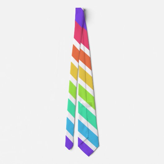 Cravate Bandes arc-en-ciel lumineuses (Dos)