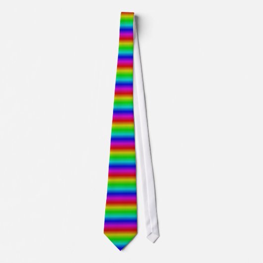 Cravate Bandes arc-en-ciel - Motif (Devant)